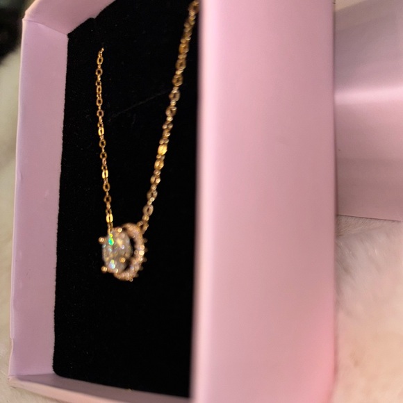 2ct Moissanite Solitaire Necklace - Picture 7 of 9